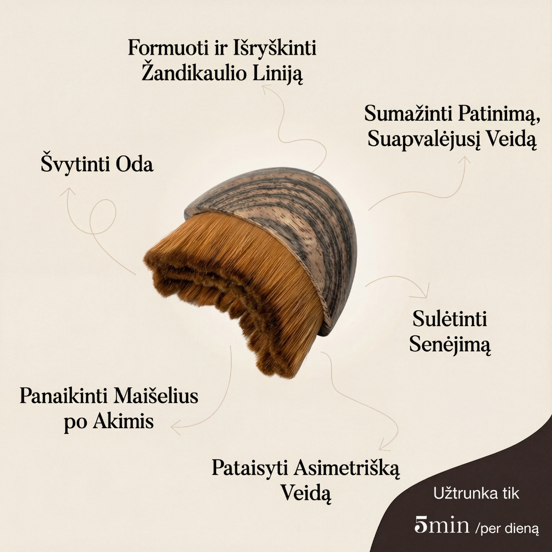 Limfodrenažinis Veido Kontūravimo Šepetys