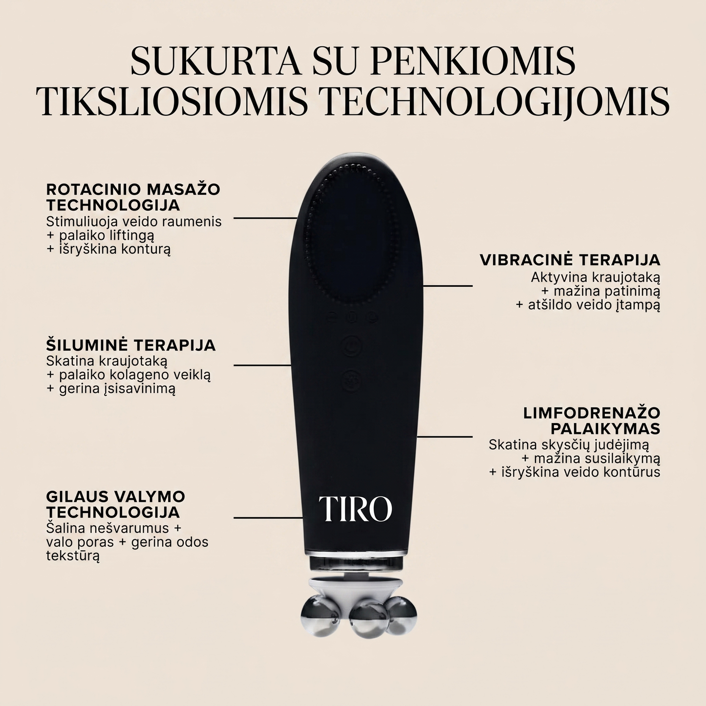 TIRO Veido odos priežiūros prietaisas
